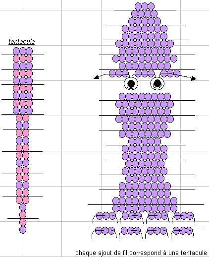Схема бисероплетения осьминога
